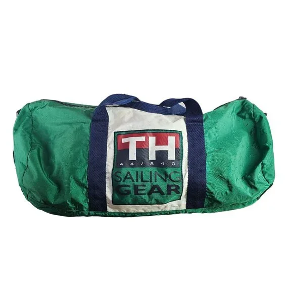 Vtg 90s Tommy Hilfiger Sailing Gear 44/840 SUPER RARE Huge Heavy Duty Duffle Bag - Picture 2 of 7